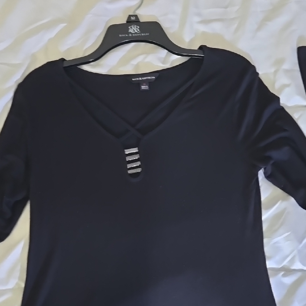 Black V-Neck Top